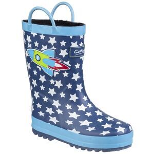 Cotswold Childrens/Kids Sprinkle Rain Boots / Dark Blue/White